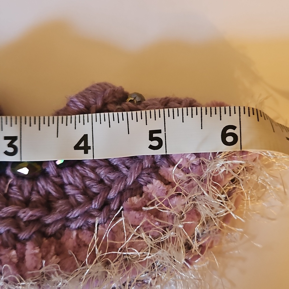 Balletcore Tutu Scrunchie Handmade Purple Ballerina Bun accessory Upcycled Beads - Picture 16 of 17